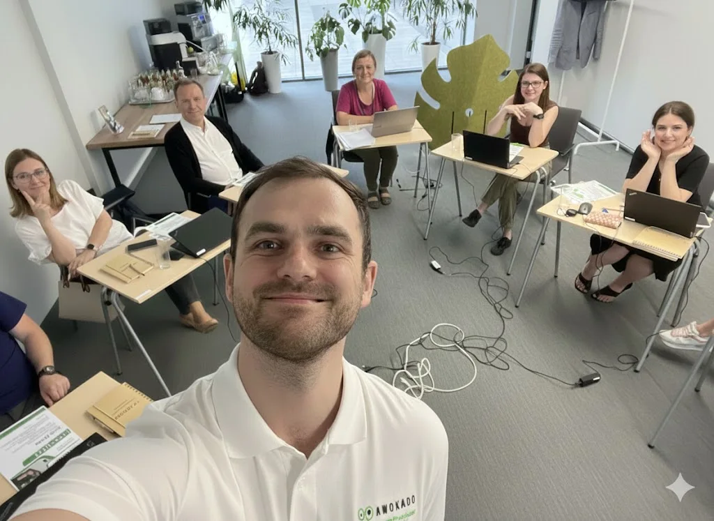 Szkolenie z AI - Piotr Zawierucha prowadzi zajęcia